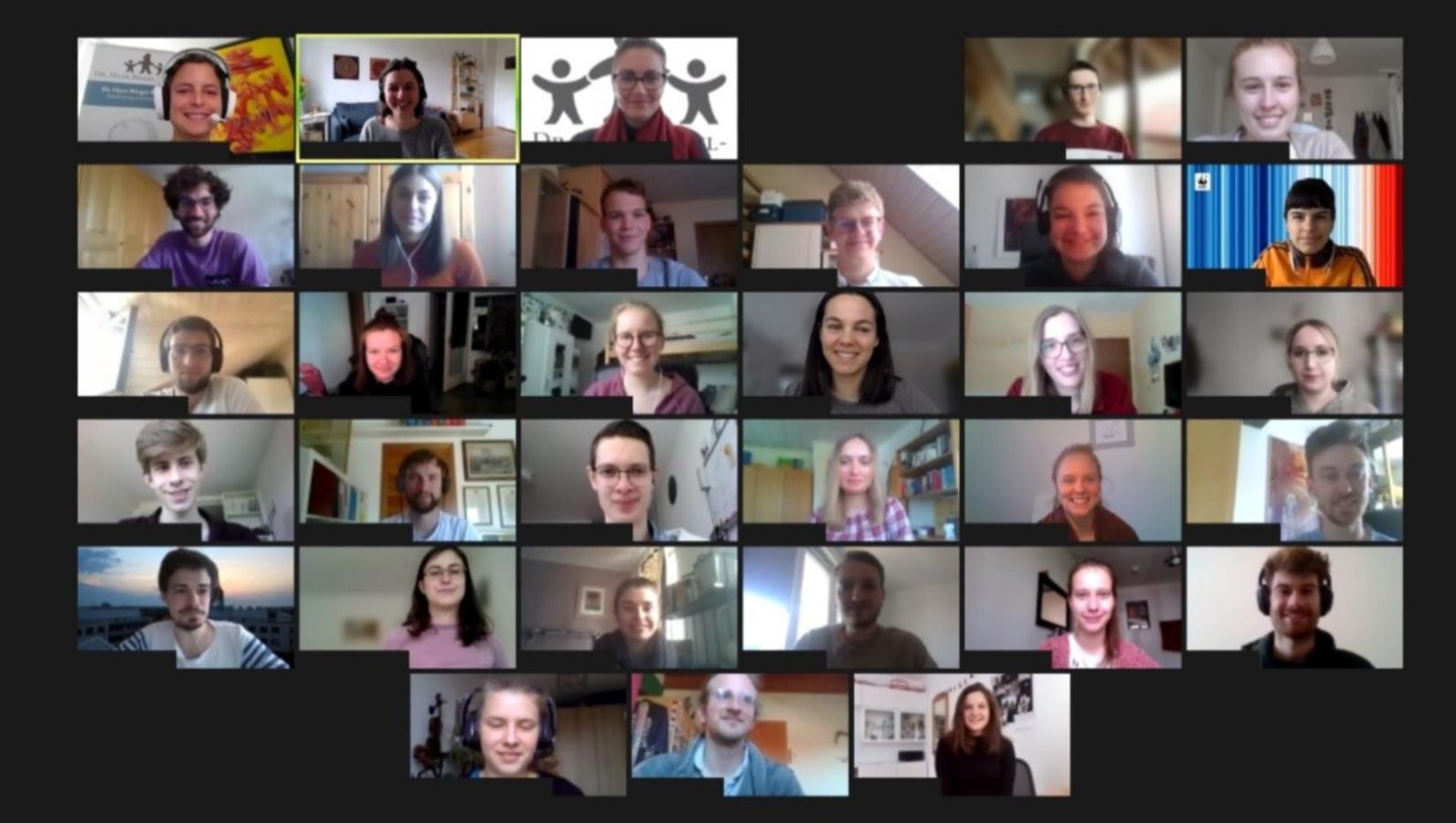Das Foto zeigt einen Screenshot einer Videokonferenz der Teilnehmer der P2X Sommerwerkstatt 2021. 