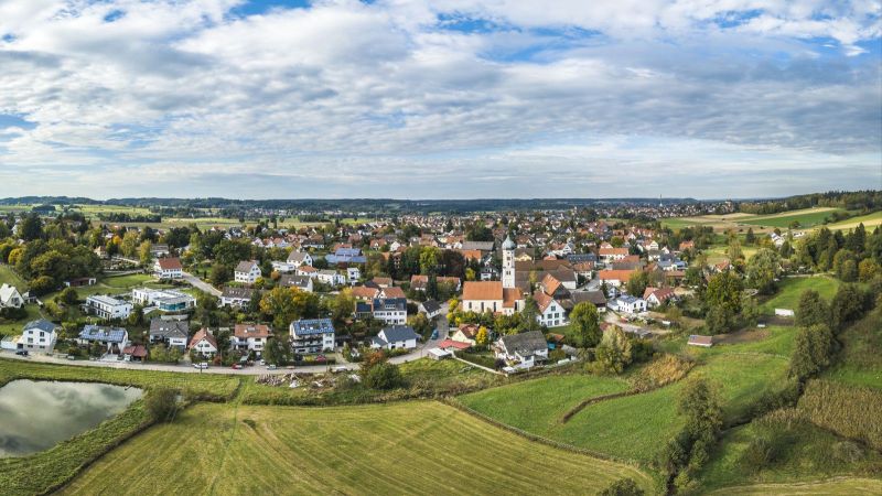 Das Foto zeigt ein Panorama, aufgenommen in der Region Augsburg.