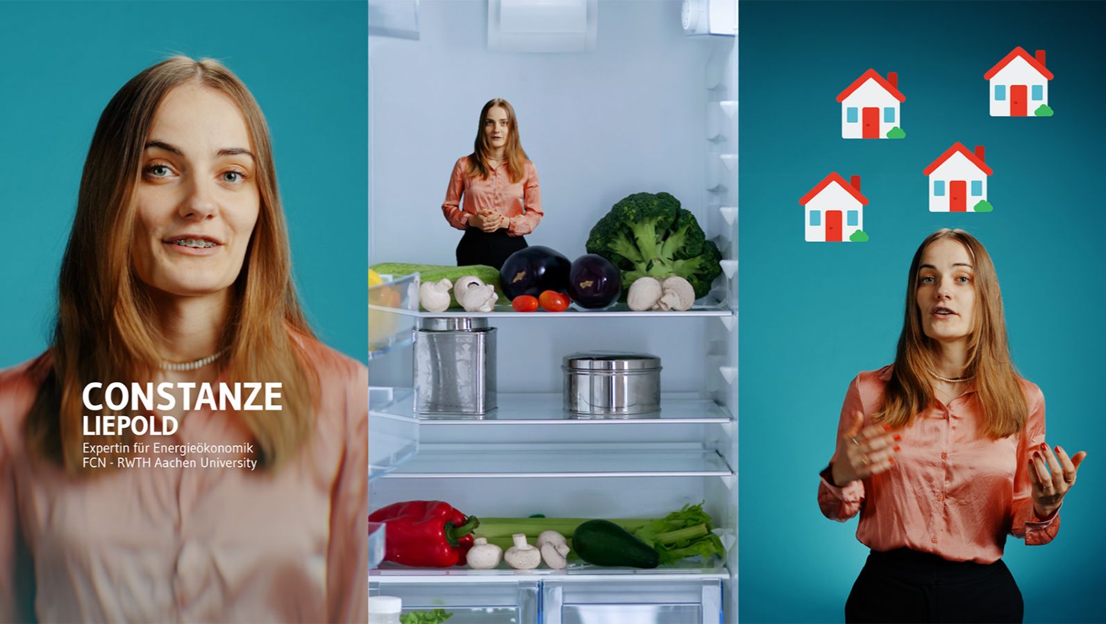 The image shows Constanze Liepold in scenes from ENSURE’s How Does It Work? video series.