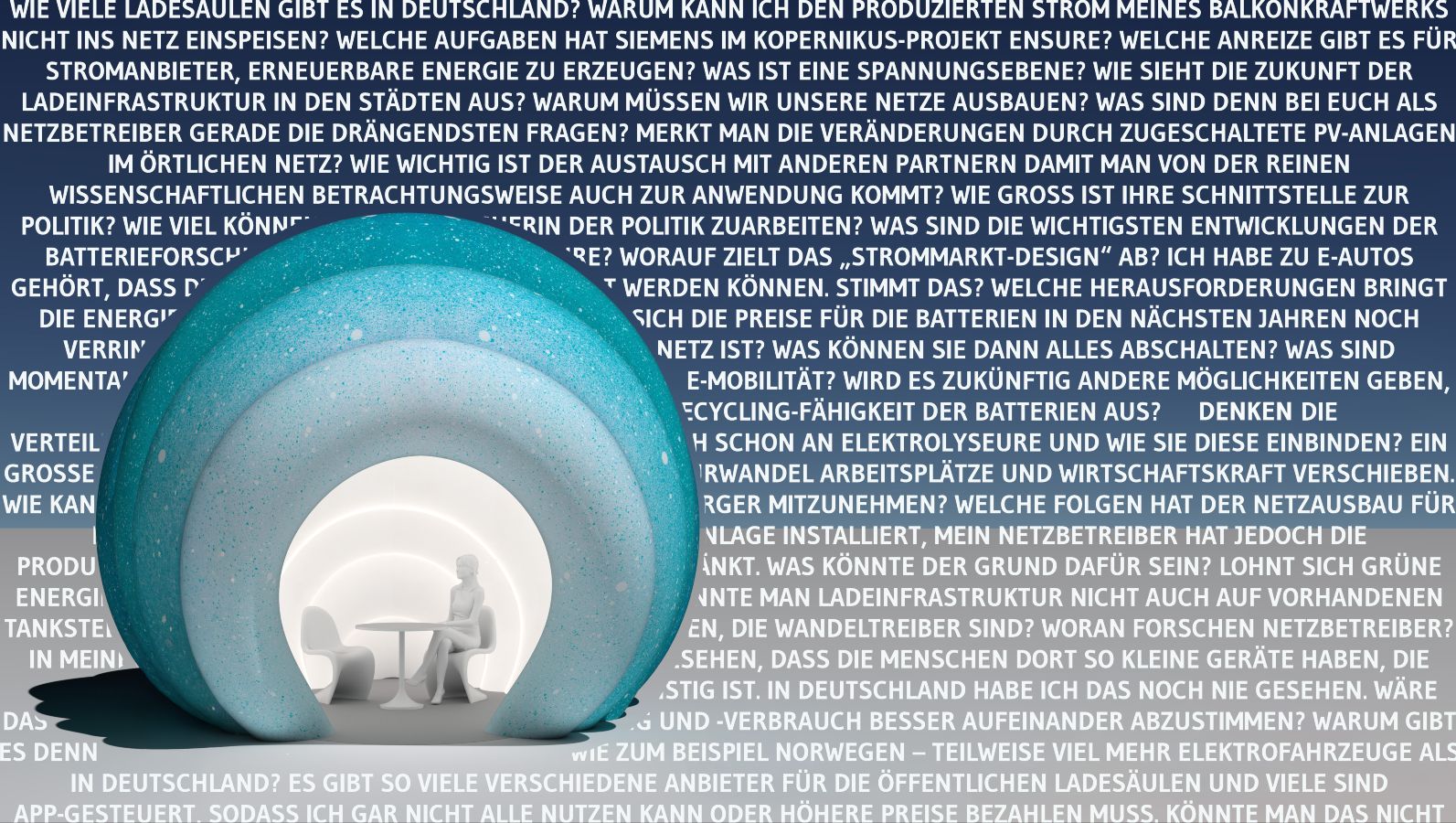 Zu sehen ist eine Bildmontage bestehend aus dem Grafik-Entwurf der Babbel Bubble und häufig gestellten Fragen.